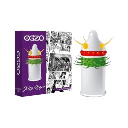 Egzo Jolly Roger - tüskés, pontozott óvszer (1 db)