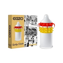 Egzo Lucky Dude - pontozott, csápos óvszer (1 db)