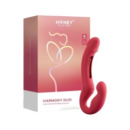 Honey Play Box Harmony Duo - App-vezérelt felcsatolható nyelves vibrátor (piros)