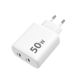 WG - Hálózati töltő 2x USB-C 50W, 1x USB-C PD 30W 1x USB-C PD 20W, fehér színben