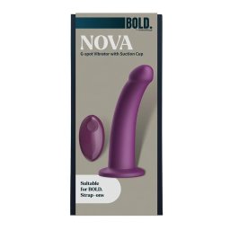 Bold Nova Vibrátor G-pont stimuláló, távirányítós, hajlítható 17 cm fekete