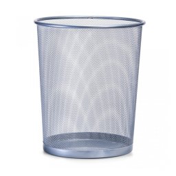Fémhálós papírkosár 15 liter 26x28cm, közepes Evoffice ezüst