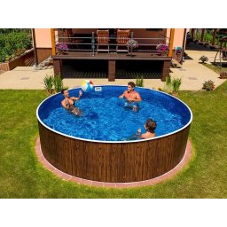 Azuro Wood medence kerek 4,6 x 1,2m / 0,5 mm fólia