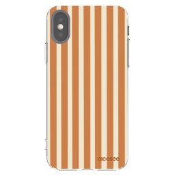 Átlátszó szilikon tok az alábbi mobiltelefonokra Apple iPhone X/XS - Orange lines