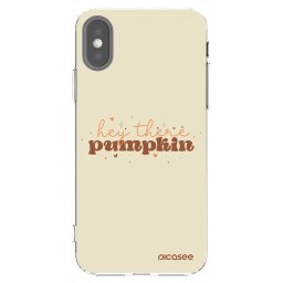 Átlátszó szilikon tok az alábbi mobiltelefonokra Apple iPhone X/XS - Hey there pumpkin