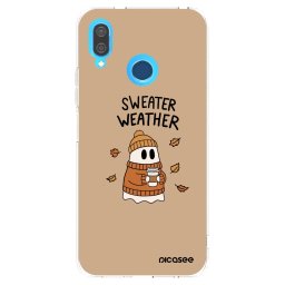 Átlátszó szilikon tok az alábbi mobiltelefonokra Huawei P20 Lite - Sweater ghost