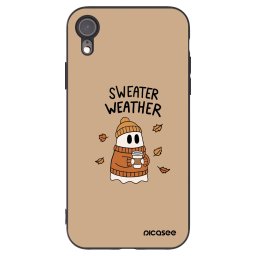 Fekete szilikon tok az alábbi mobiltelefonokra Apple iPhone XR - Sweater ghost