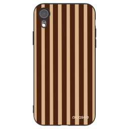 Fekete szilikon tok az alábbi mobiltelefonokra Apple iPhone XR - Brown lines