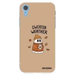 Átlátszó szilikon tok az alábbi mobiltelefonokra Apple iPhone XR - Sweater ghost