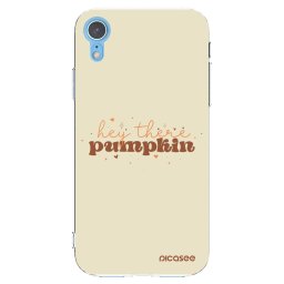 Átlátszó szilikon tok az alábbi mobiltelefonokra Apple iPhone XR - Hey there pumpkin