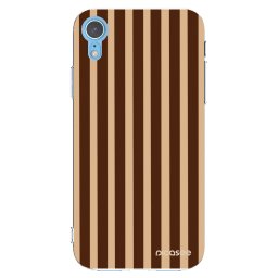 Átlátszó szilikon tok az alábbi mobiltelefonokra Apple iPhone XR - Brown lines