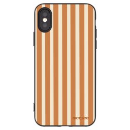 Fekete szilikon tok az alábbi mobiltelefonokra Apple iPhone X/XS - Orange lines