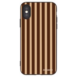 Fekete szilikon tok az alábbi mobiltelefonokra Apple iPhone X/XS - Brown lines