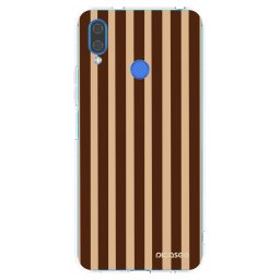 Átlátszó szilikon tok az alábbi mobiltelefonokra Huawei Nova 3 - Brown lines