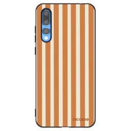 Fekete szilikon tok az alábbi mobiltelefonokra Huawei P20 Pro - Orange lines