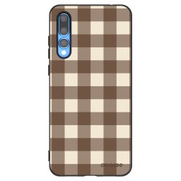 Fekete szilikon tok az alábbi mobiltelefonokra Huawei P20 Pro - Brown grid