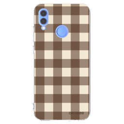 Átlátszó szilikon tok az alábbi mobiltelefonokra Huawei P Smart 2019 - Brown grid