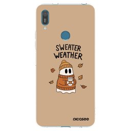 Átlátszó szilikon tok az alábbi mobiltelefonokra Huawei Y7 2019 - Sweater ghost