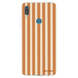 Átlátszó szilikon tok az alábbi mobiltelefonokra Huawei Y7 2019 - Orange lines