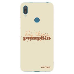 Átlátszó szilikon tok az alábbi mobiltelefonokra Huawei Y7 2019 - Hey there pumpkin