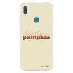 Átlátszó szilikon tok az alábbi mobiltelefonokra Huawei Y6 2019 - Hey there pumpkin