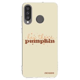Átlátszó szilikon tok az alábbi mobiltelefonokra Huawei P30 Lite - Hey there pumpkin