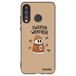 Fekete szilikon tok az alábbi mobiltelefonokra Huawei P30 Lite - Sweater ghost