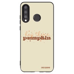 Fekete szilikon tok az alábbi mobiltelefonokra Huawei P30 Lite - Hey there pumpkin