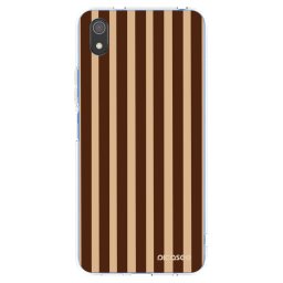 Átlátszó szilikon tok az alábbi mobiltelefonokra Xiaomi Redmi 7A - Brown lines