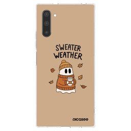 Átlátszó szilikon tok az alábbi mobiltelefonokra Samsung Galaxy Note 10 N970F - Sweater ghost