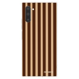 Átlátszó szilikon tok az alábbi mobiltelefonokra Samsung Galaxy Note 10 N970F - Brown lines