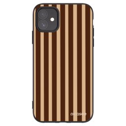 Fekete szilikon tok az alábbi mobiltelefonokra Apple iPhone 11 - Brown lines