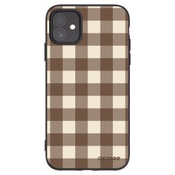 Fekete szilikon tok az alábbi mobiltelefonokra Apple iPhone 11 - Brown grid
