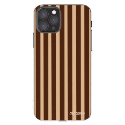 Átlátszó szilikon tok az alábbi mobiltelefonokra Apple iPhone 11 Pro - Brown lines
