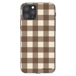 Átlátszó szilikon tok az alábbi mobiltelefonokra Apple iPhone 11 Pro - Brown grid