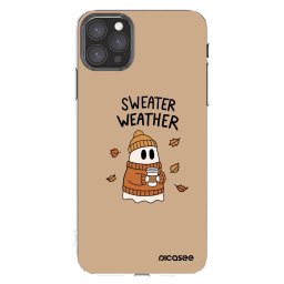Átlátszó szilikon tok az alábbi mobiltelefonokra Apple iPhone 11 Pro Max - Sweater ghost