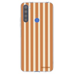 Átlátszó szilikon tok az alábbi mobiltelefonokra Xiaomi Redmi Note 8T - Orange lines
