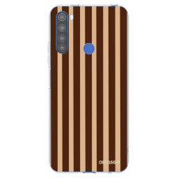 Átlátszó szilikon tok az alábbi mobiltelefonokra Xiaomi Redmi Note 8T - Brown lines