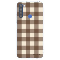 Átlátszó szilikon tok az alábbi mobiltelefonokra Xiaomi Redmi Note 8T - Brown grid