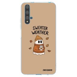 Átlátszó szilikon tok az alábbi mobiltelefonokra Huawei Nova 5T - Sweater ghost