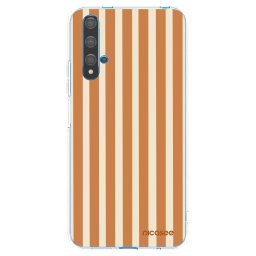 Átlátszó szilikon tok az alábbi mobiltelefonokra Huawei Nova 5T - Orange lines