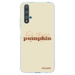 Átlátszó szilikon tok az alábbi mobiltelefonokra Huawei Nova 5T - Hey there pumpkin