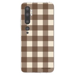 Átlátszó szilikon tok az alábbi mobiltelefonokra Xiaomi Mi Note 10 (Pro) - Brown grid