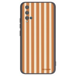 Fekete szilikon tok az alábbi mobiltelefonokra Huawei Nova 5T - Orange lines