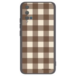 Fekete szilikon tok az alábbi mobiltelefonokra Huawei Nova 5T - Brown grid