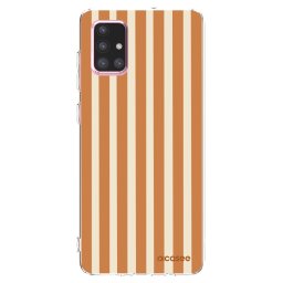 Átlátszó szilikon tok az alábbi mobiltelefonokra Samsung Galaxy A71 A715F - Orange lines