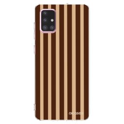 Átlátszó szilikon tok az alábbi mobiltelefonokra Samsung Galaxy A71 A715F - Brown lines