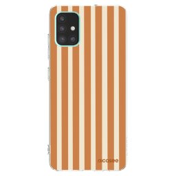 Átlátszó szilikon tok az alábbi mobiltelefonokra Samsung Galaxy A51 A515F - Orange lines