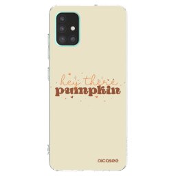 Átlátszó szilikon tok az alábbi mobiltelefonokra Samsung Galaxy A51 A515F - Hey there pumpkin