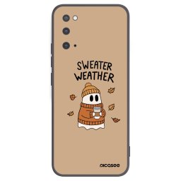 Fekete szilikon tok az alábbi mobiltelefonokra Samsung Galaxy S20 G980F - Sweater ghost